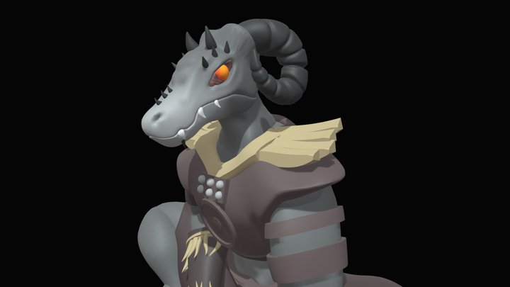 3d Commission Dragon Warrior