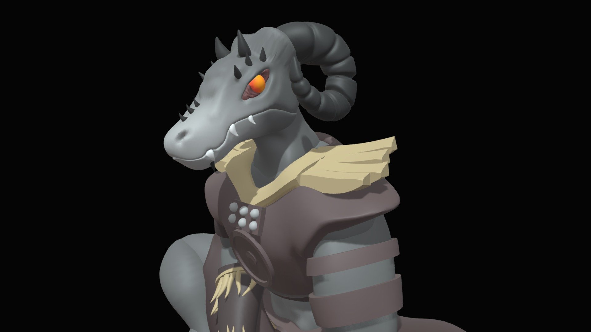 3d Commission Dragon Warrior