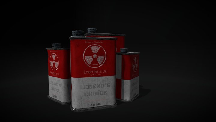 Realistic Oil Can Model 3D Model