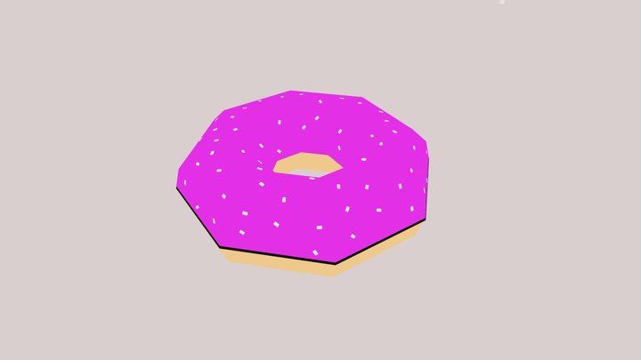 Low polly donut