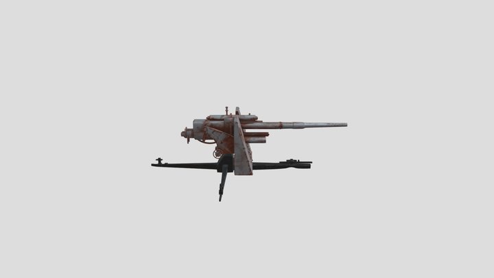 German WW2 Flak 18 3D Model