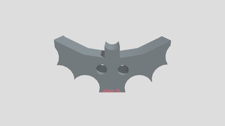 Bat Button 3D Model