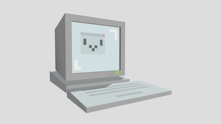 Low Poly Computer 3D Model