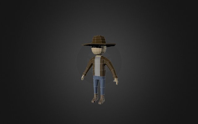 [WIP] Cowboy Low Poly 3D Model