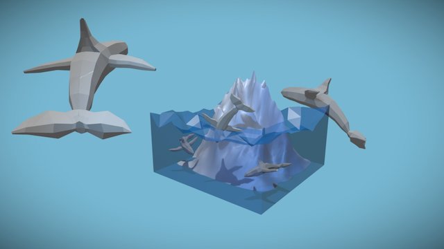 Whale island 3D Model