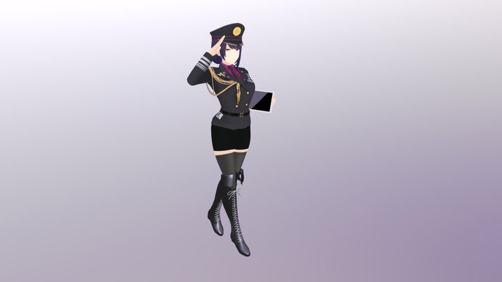 Military Woman 3D Model