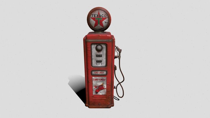 texaco pump 3D Model