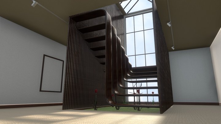 Superfuntimes Virtual Reality Staircase Gallery 3D Model