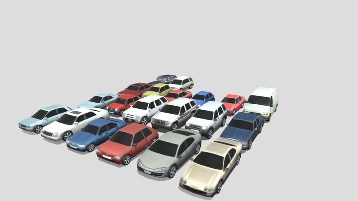 20 urban cars 3D Model