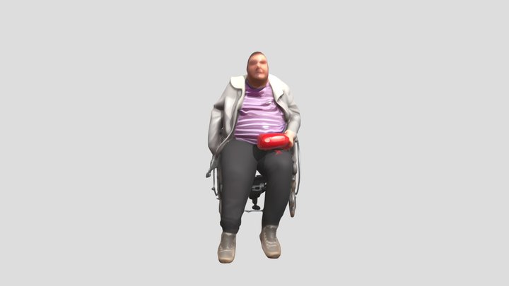 person in a wheelchair 3D Model