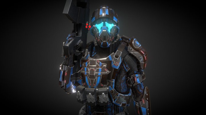 Sci-Fi Soldier: Pangolin Class 3D Model