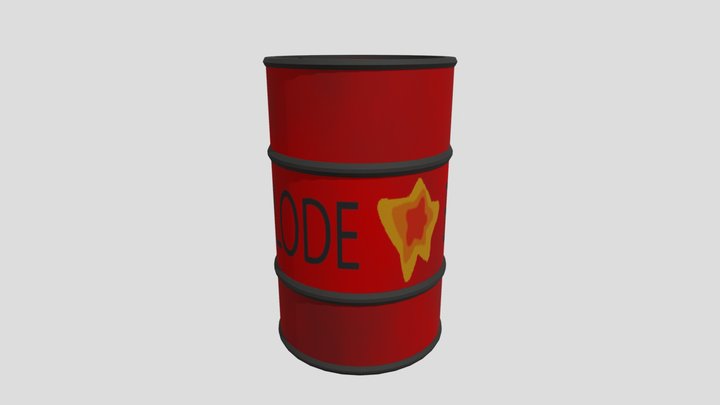 Explosive Barrel 3D Model
