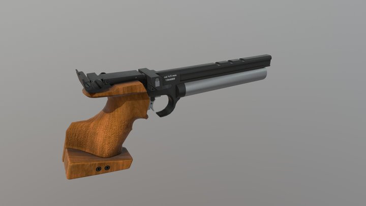PBR Air Pistol AS-10 3D Model