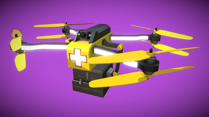 EPDD (Emergency Pack Delivery Drone) 3D Model