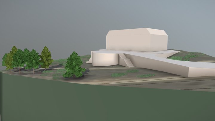 Villa Terrain 3D Model