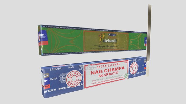 Incense Sticks Nag Champa Atchouli 3D Model
