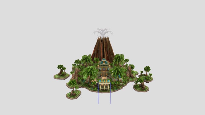 OneBlock - Maya Island - 200x200 world 3D Model