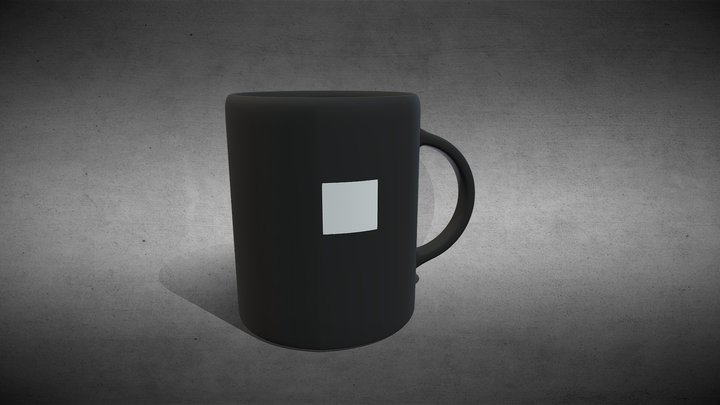 Simple B&W Mug 3D Model