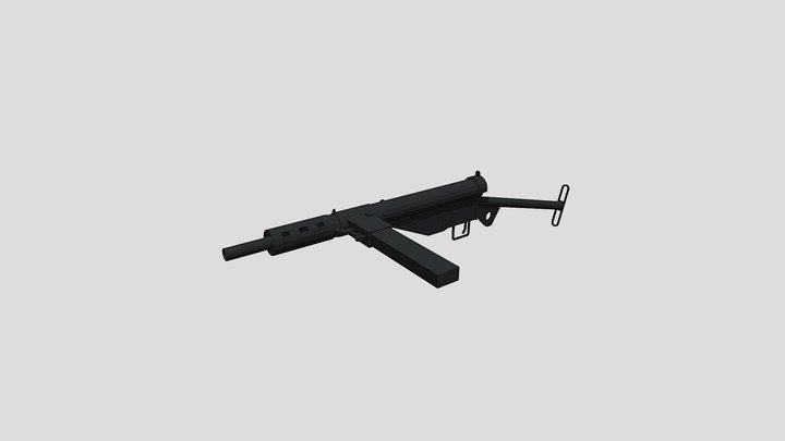 Sten MK 2 Low Poly 3D Model
