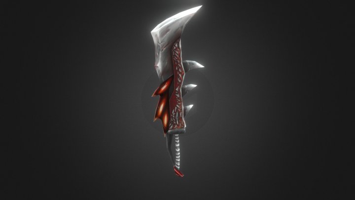 Fantasy Sword - Hand Painted Low Res. 3D Model