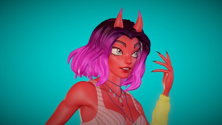 Demon Lass 3D Model