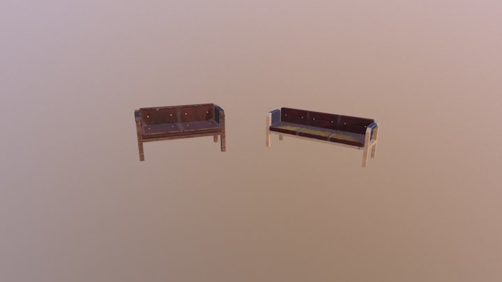 Two Couches 3D Model