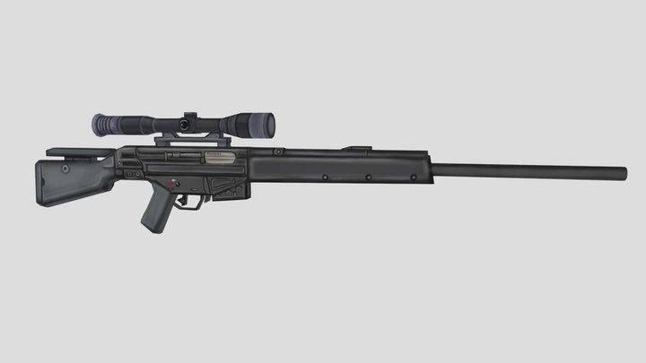 H&K MSG90 3D Model