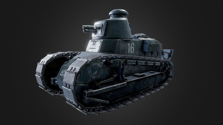 FT-17 tank 3D Model