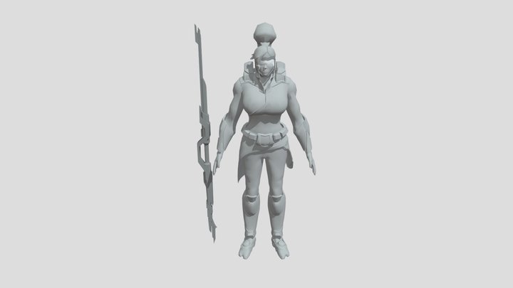 Sci - Fi Spartan Warrior Practice 3D Model