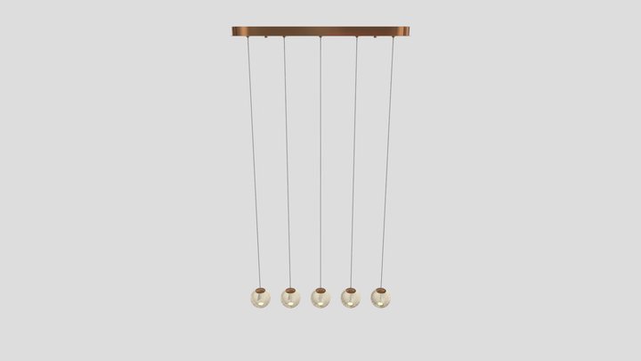 Lucide CINTRA - Pendant light - Transparant 3D Model