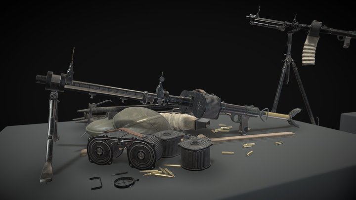 MG-15 with Accessories 3D Model