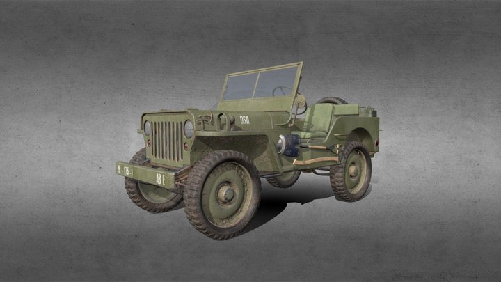 World War II Jeep 3D Model
