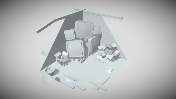 Scene (Retry school) 3D Model