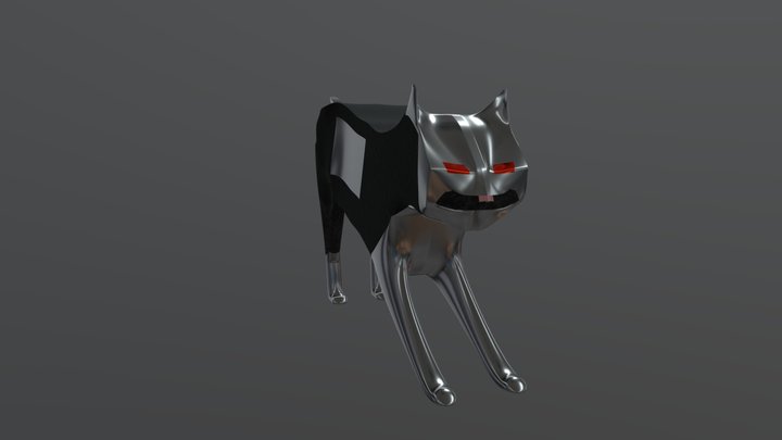 Cyborg Cat 3D Model