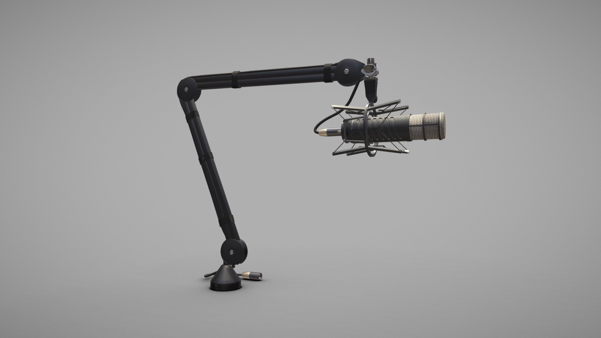 Microphone And Boom Arm - 3D Model By Immersive-b [b8c30be] - Sketchfab