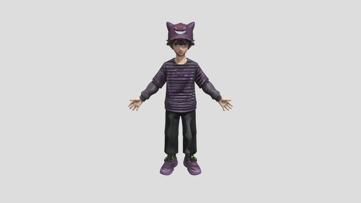 A stylized boy character 3D Model