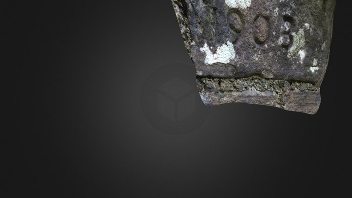 Date Stone  - 1903 tintern abby 3D Model
