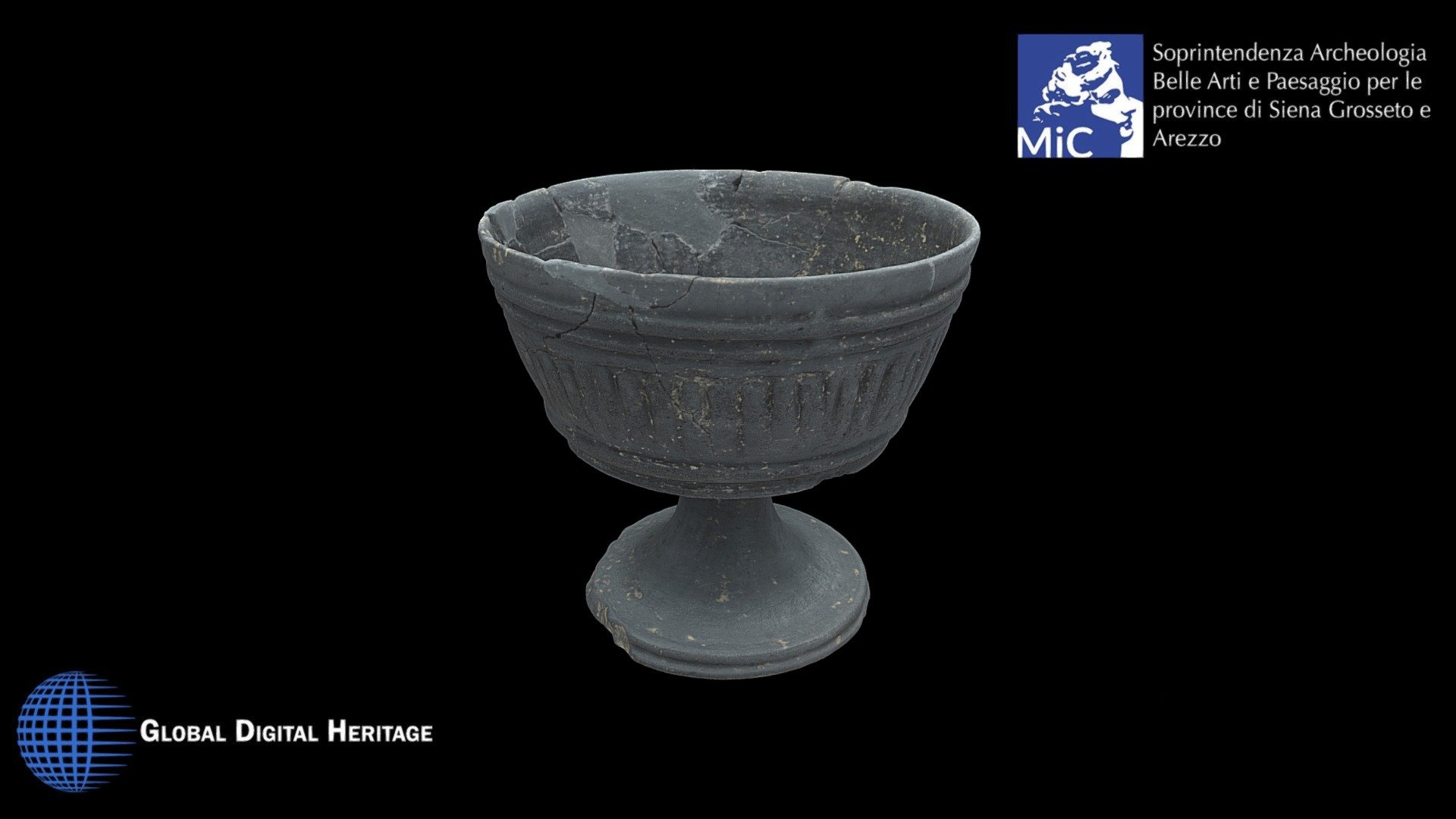 Bucchero chalice from the Tumulus of Molinello,