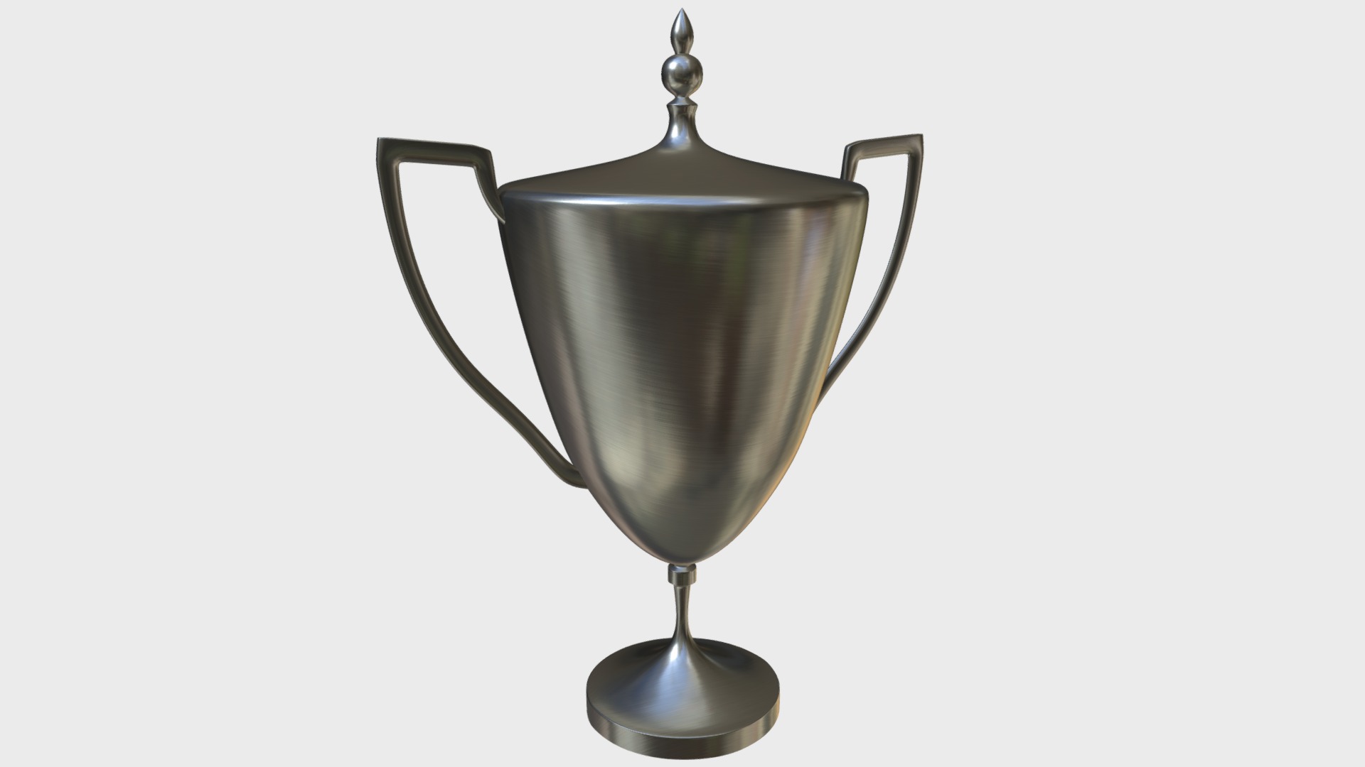 3D model Trophy cup 2 - This is a 3D model of the Trophy cup 2. The 3D model is about a black teapot with a handle.