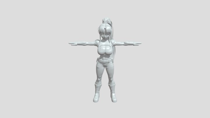 Athletic woman in futuristic outfit 3D Model