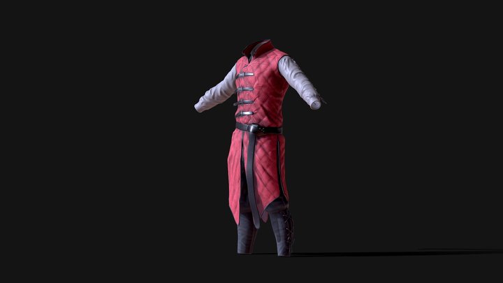 Medival Character Clothing 3D Model