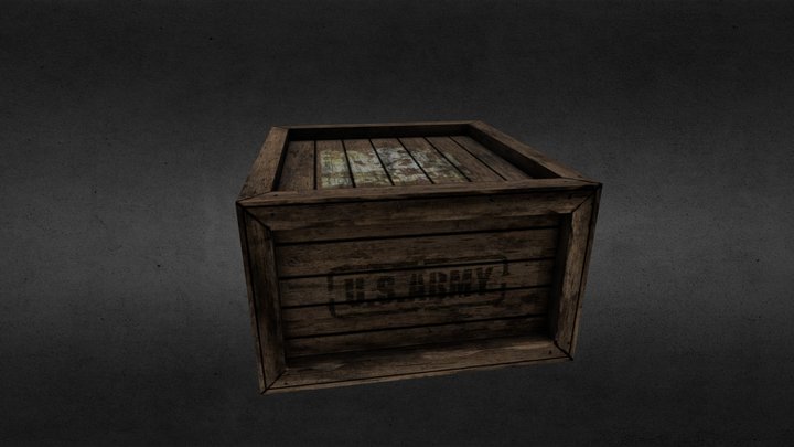 Wooden Box 3D Model