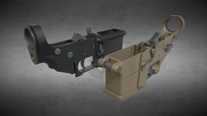 AR-15 / M4 / M16 Lower Receiver 3D Model