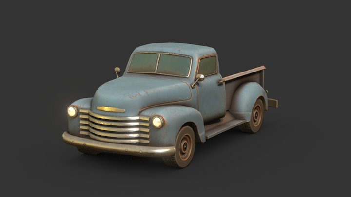 Antique Pickup Truck 3D Model
