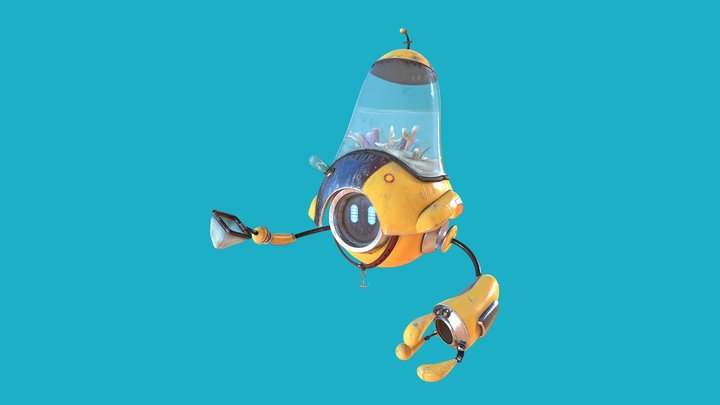 Robot Fish Friend 3D Model