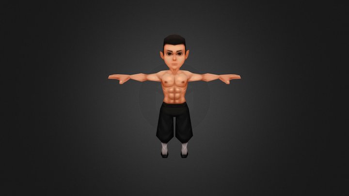 Kungfu Boy 3D Model