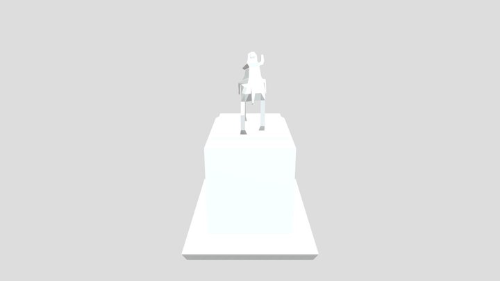 horse statue lowpolly 3D Model