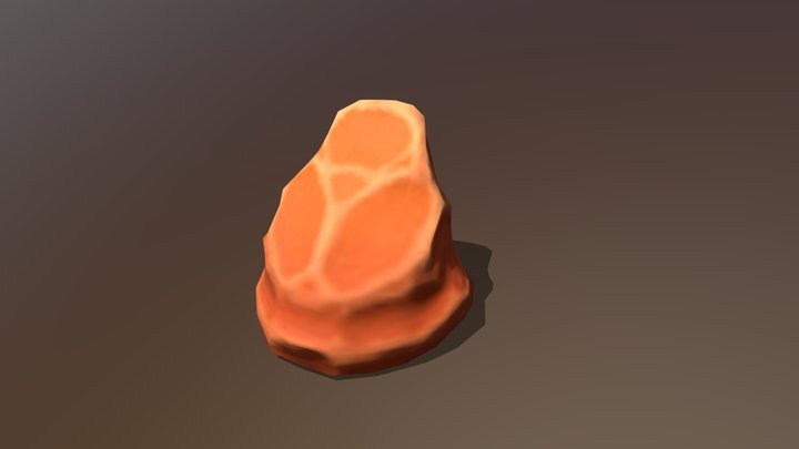 Stylized Desert Rock 3D Model