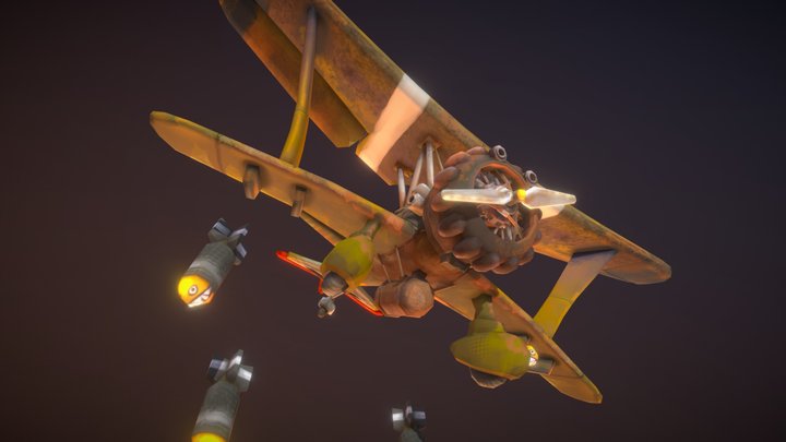 DAE Rustairborn - Henschel Hs-123 3D Model