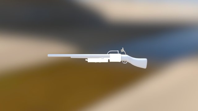 Flintlock Revolving Rifle 3D Model